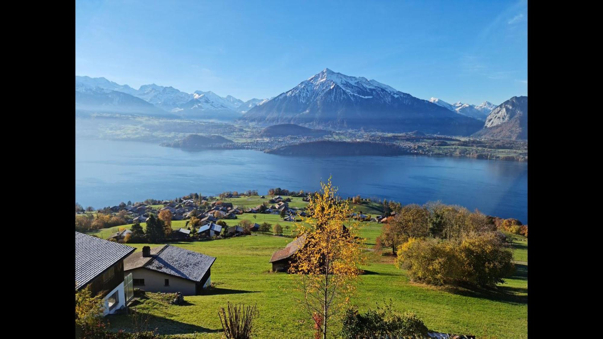 Chalet With View Of The Mountains And The Thun Lake Sigriswil Eksteriør billede