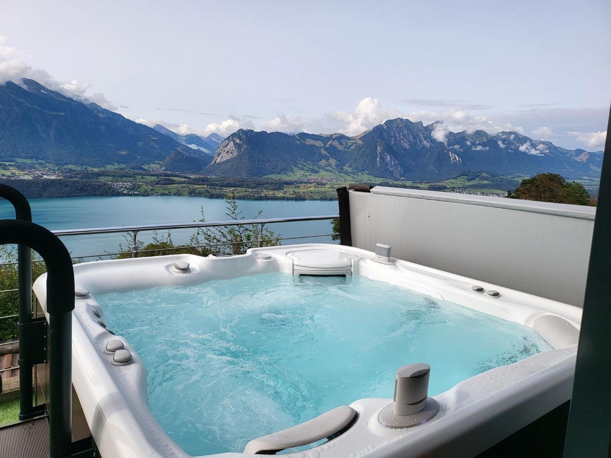 Chalet With View Of The Mountains And The Thun Lake Sigriswil Eksteriør billede