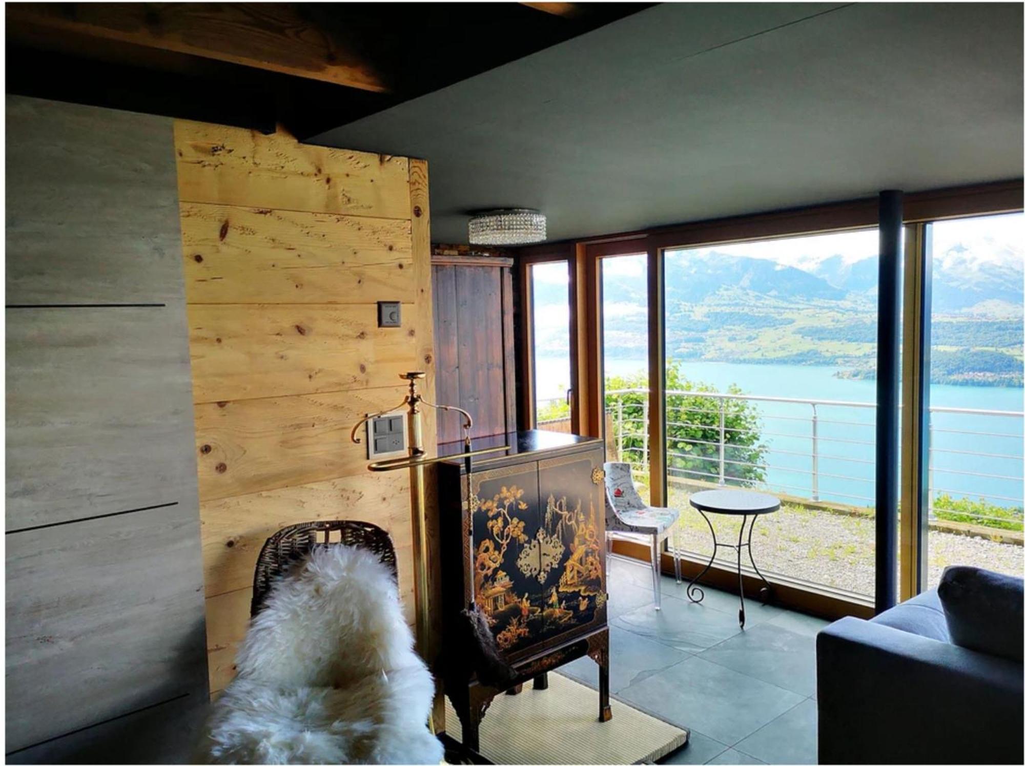 Chalet With View Of The Mountains And The Thun Lake Sigriswil Eksteriør billede