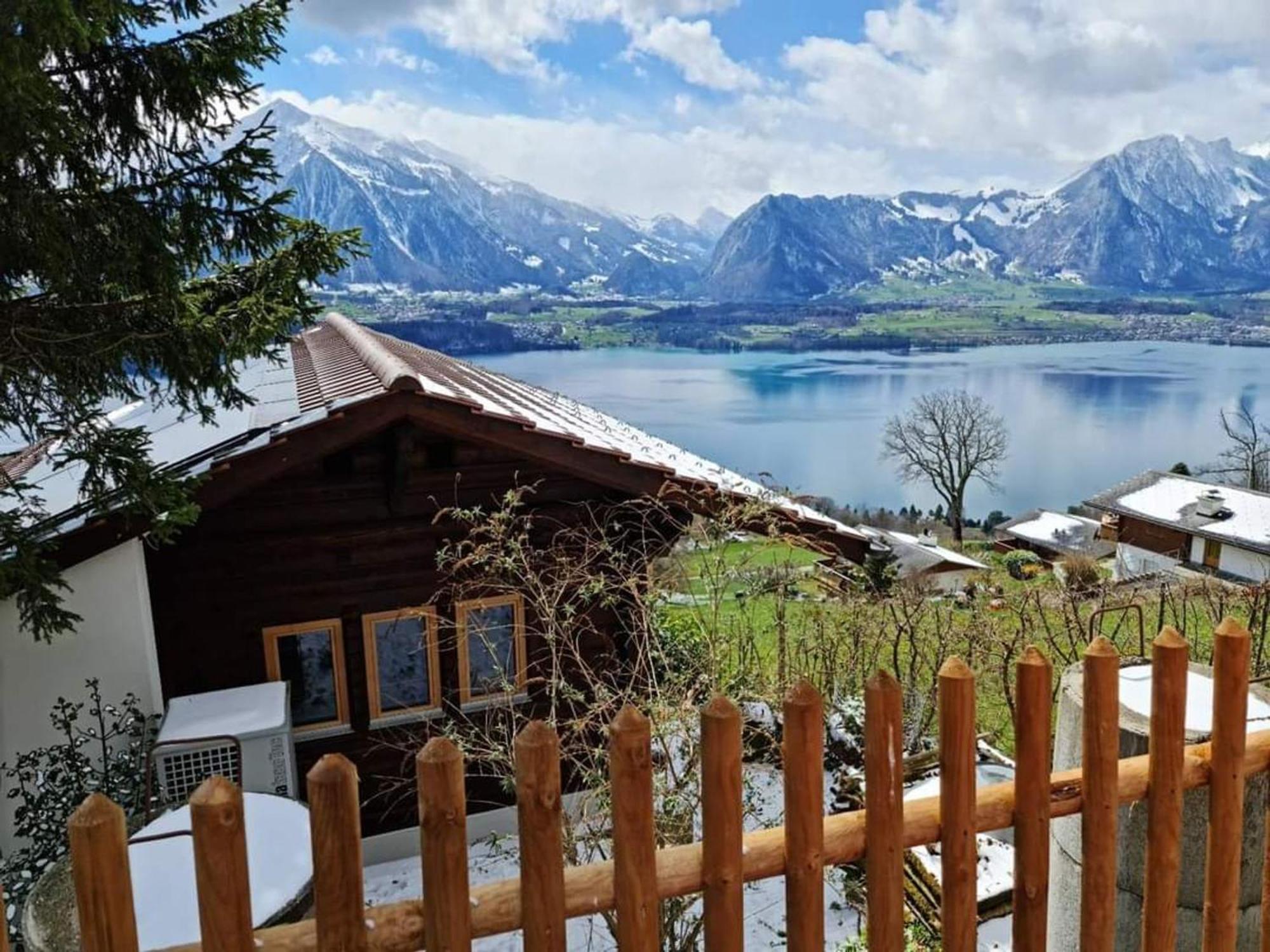 Chalet With View Of The Mountains And The Thun Lake Sigriswil Eksteriør billede